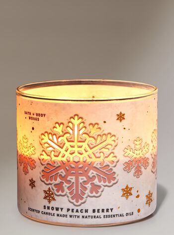 Snowy Peach Berry 3-Wick Candle 3-Wick Candle
