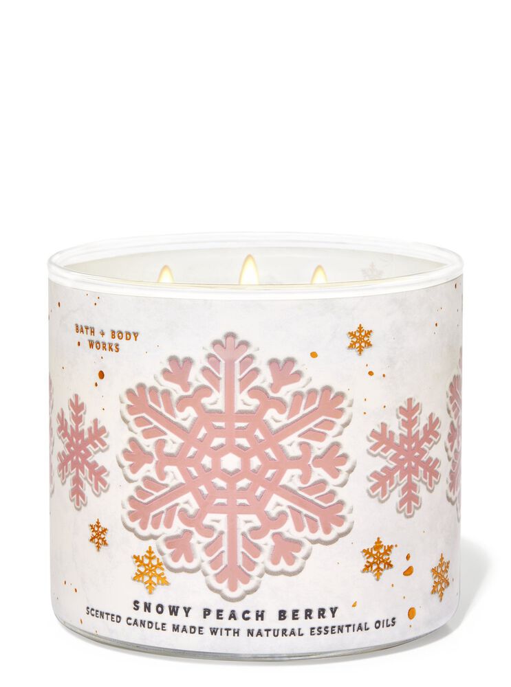 Snowy Peach Berry 3-Wick Candle 3-Wick Candle