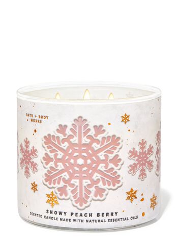 Snowy Peach Berry 3-Wick Candle 3-Wick Candle