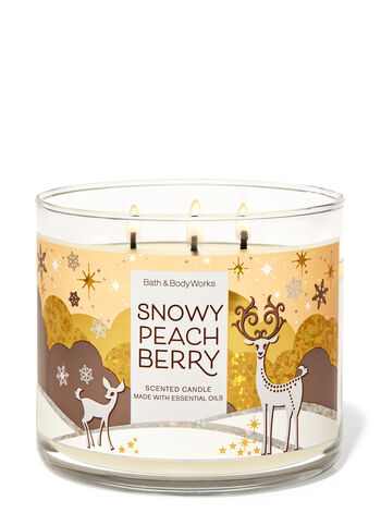 Snowy Peach Berry 3-Wick Candle 3-Wick Candle