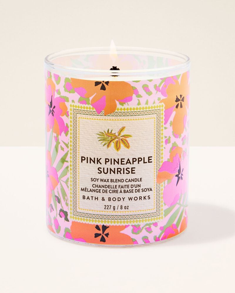 Pink Pineapple Sunrise Single Wick Candle Single Wick Candle