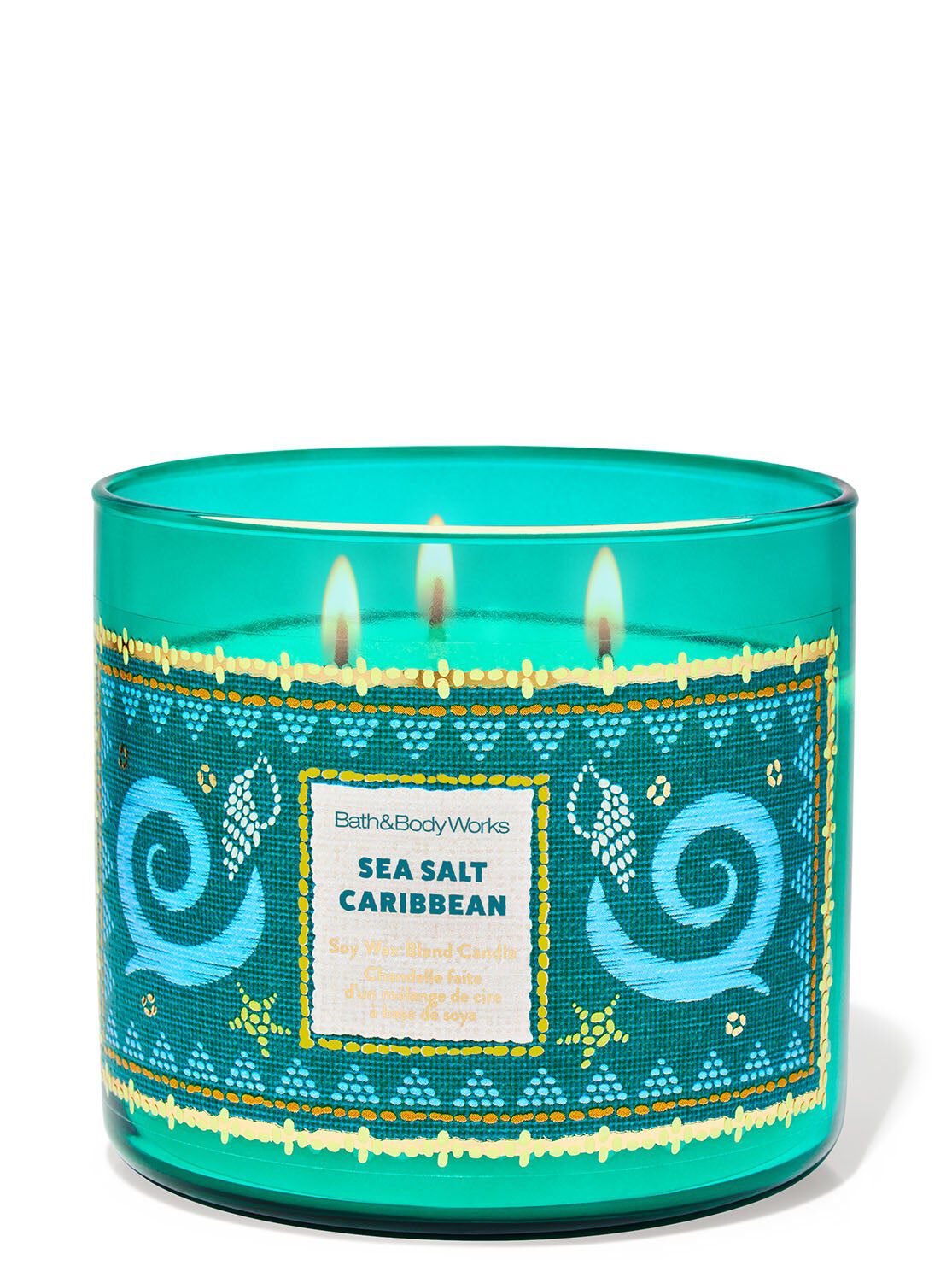 Shop Sea Salt Caribbean 3-Wick Candle | Bath & Body Works Australia