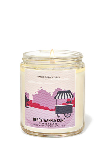 Berry Waffle Cone Single Wick Candle Single Wick Candle