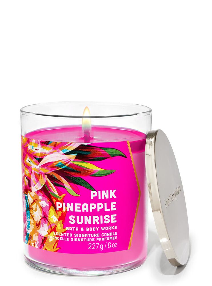 Pink Pineapple Sunrise Signature Single Wick Candle Single Wick Candle