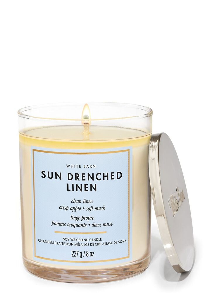 Sun-Drenched Linen Single Wick Candle Single Wick Candle