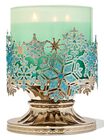 Stained Glass Snowflakes 3-Wick Candle Holder image number null