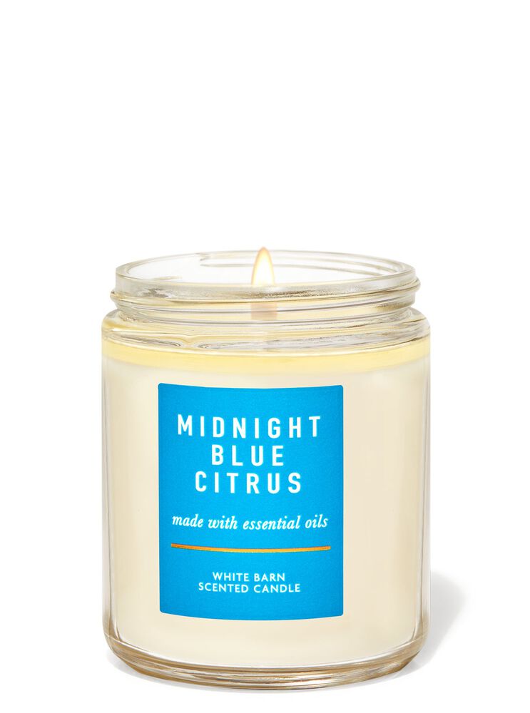 Midnight Blue Citrus Single Wick Candle Single Wick Candle