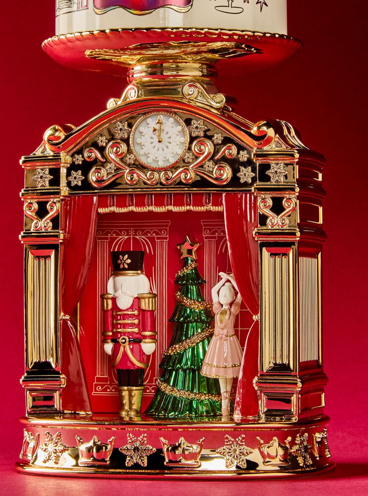 Nutcracker Lightbox Pedestal 3-Wick Candle Holder 3-Wick Candle Holder
