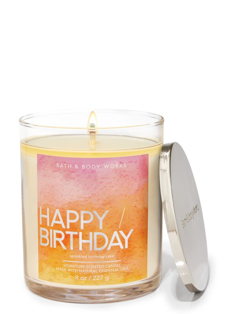 Sprinkled Birthday Cake Signature Single Wick Candle Single Wick Candle