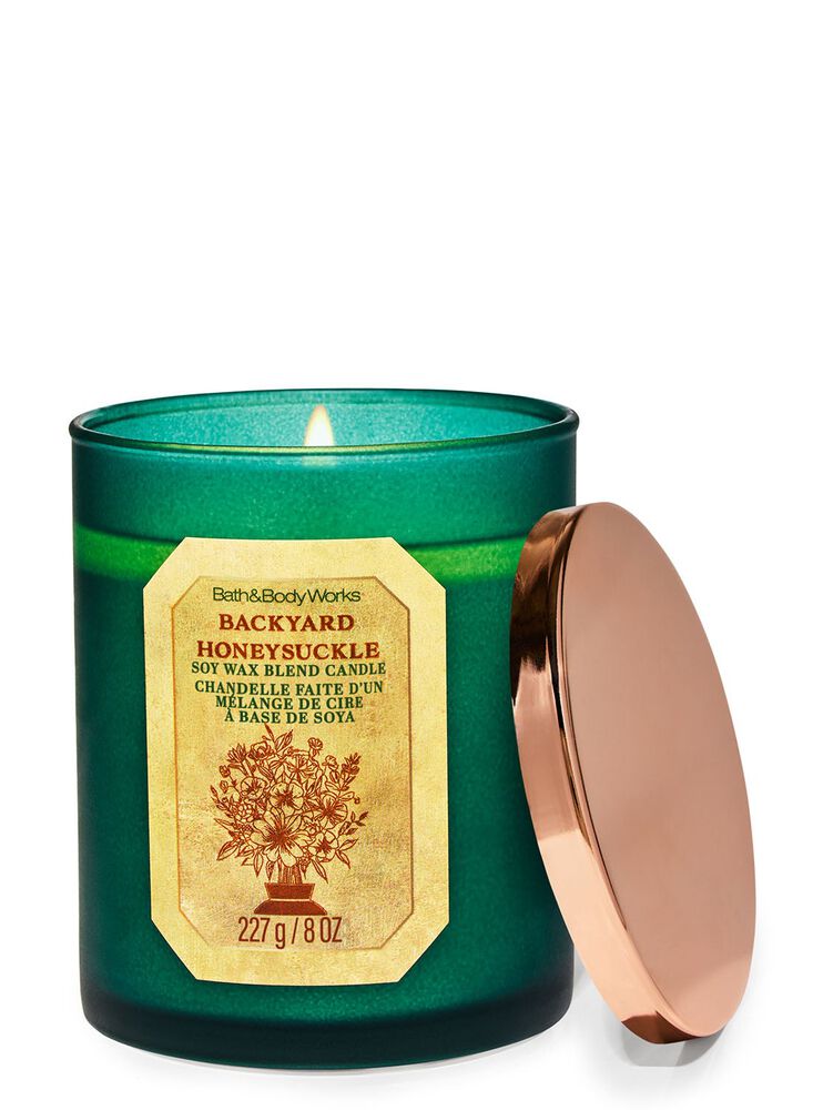 Backyard Honeysuckle Single Wick Candle Single Wick Candle