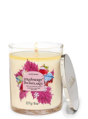 Strawberry Snowflakes Signature Single Wick Candle Signature Single Wick Candle