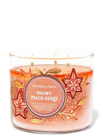 Snowy Peach Berry 3-Wick Candle 3-Wick Candle
