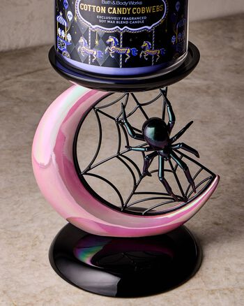 Spider and Moon Pedestal 3-Wick Candle Holder 3-Wick Candle Holder