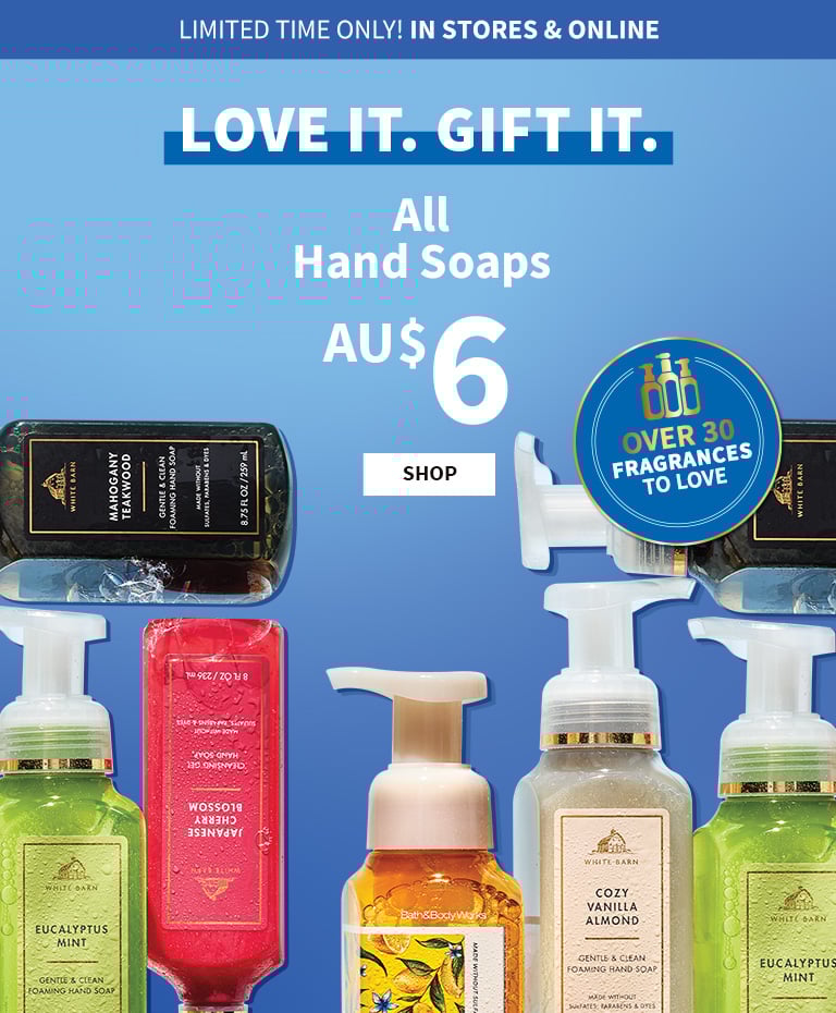 Hand Soaps, Buy 1 for AU$6