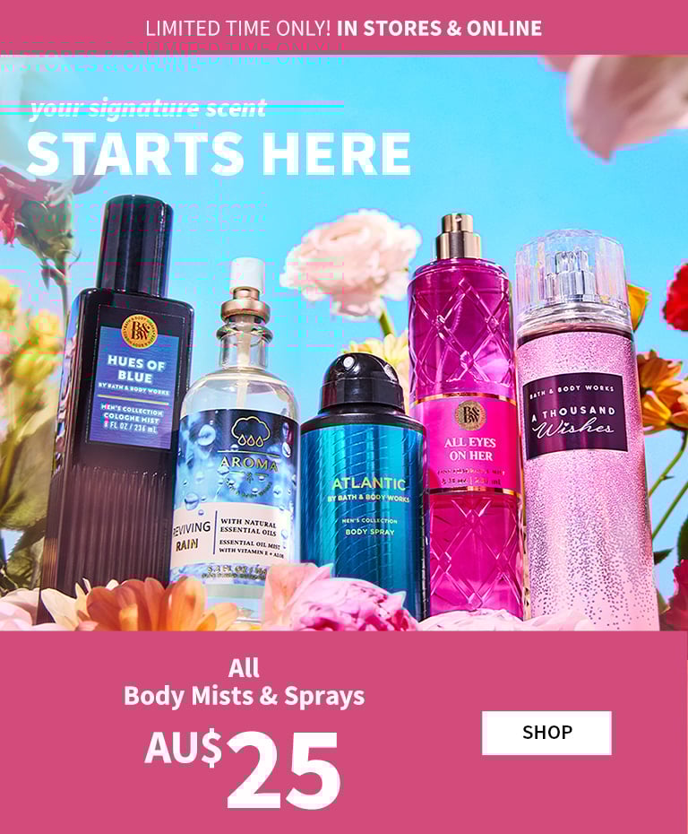 Mists and Body Spray, 1 For $25