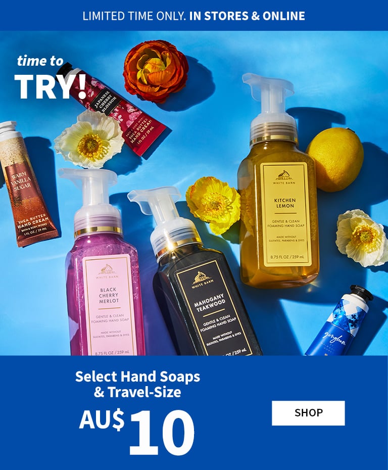 Hand Soaps & Travel Size, Buy 1 For AU$10